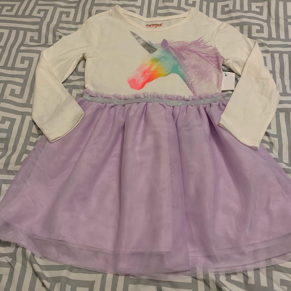 Cat & Jack Other - Cat & Jack Girls Size L 10 12 Large Unicorn Dress Tulle Long Sleeve Fall